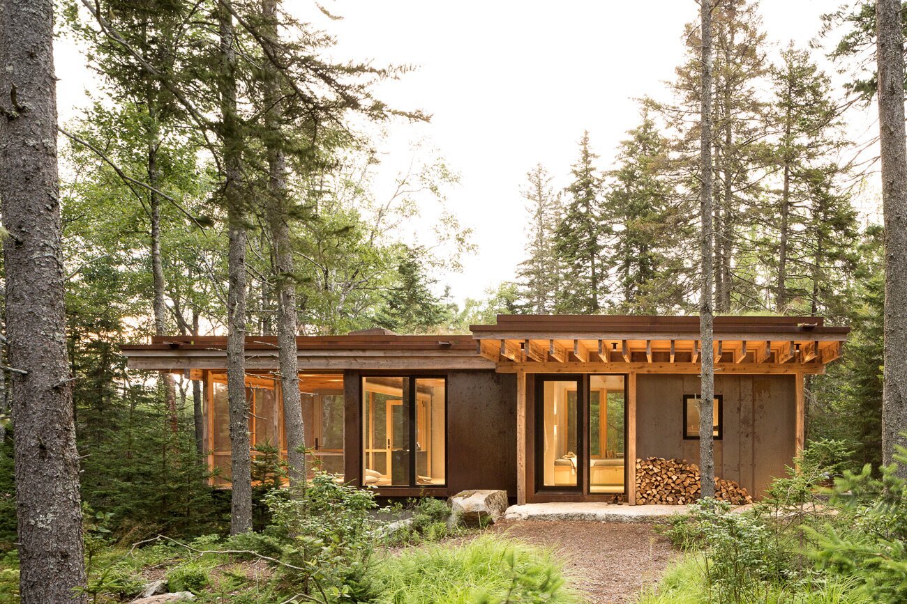 The 570 square foot cabin has 420 square feet of interior living space and a 150 square foot