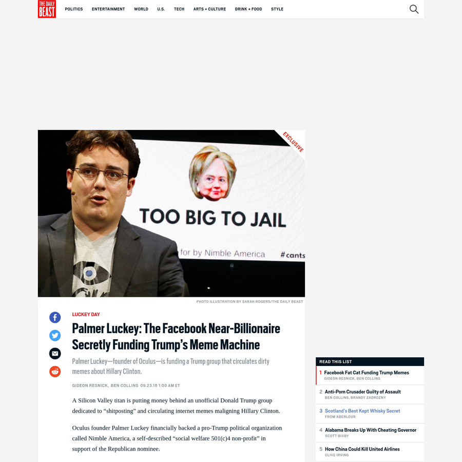 Arena Palmer Luckey The Facebook Near Billionaire Secretly Arena Palmer Luckey The Facebook Near Billionaire Secretly